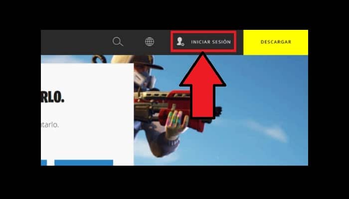 Debes hacer click en la barra negra de “Iniciar sesión”