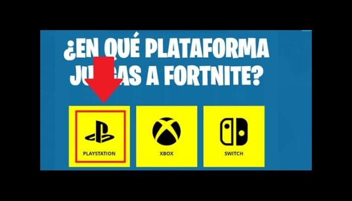 Selecciona la plataforma donde sueles juegar Fortnite