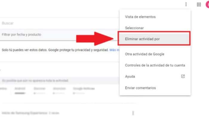 Pincha en " Borrar actividad por"