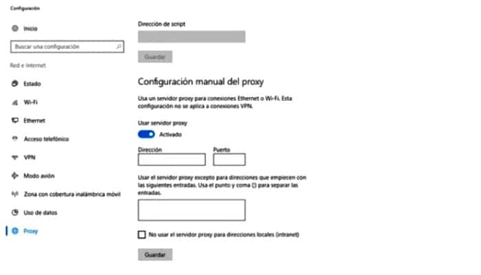 Modificar la IP por medio del Proxys