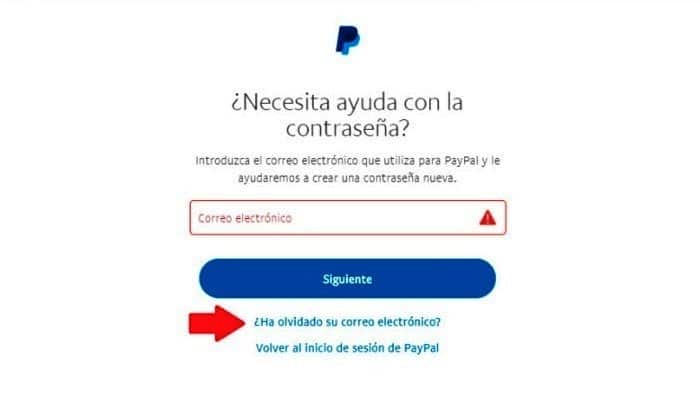 Has olvidado tu dirección de correo electrónico