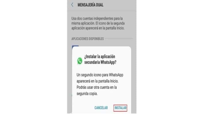 Nueva instalación de WhatsApp