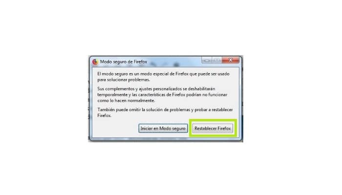 Restablecer Firefox