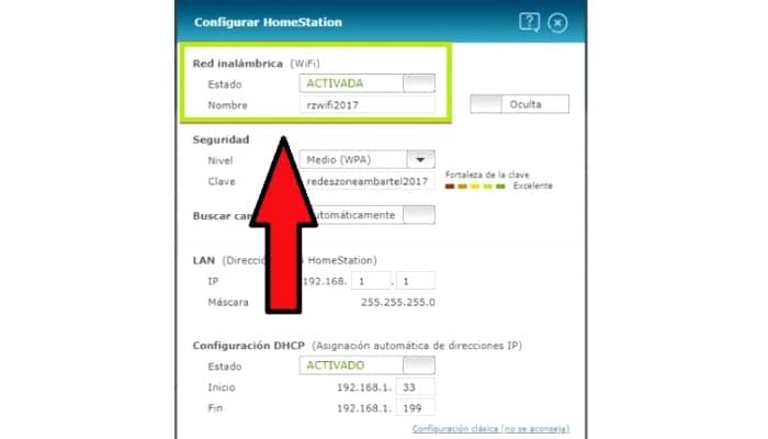 Secciona Red Inalámbrica, Wireless o Wi-Fi