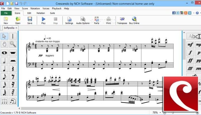 CRESCENDO MUSIC NOTATION