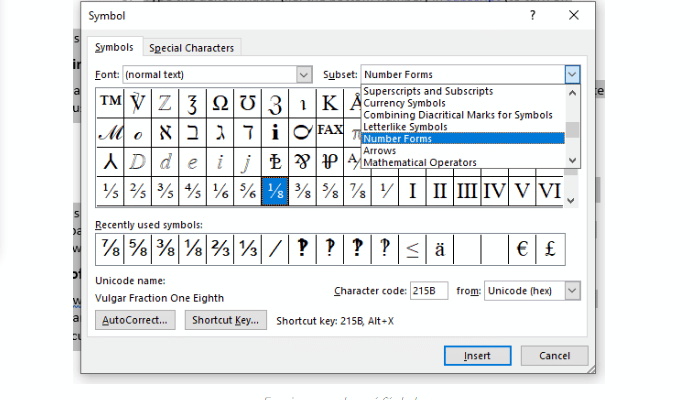 Cómo Escribir Fracciones En Word