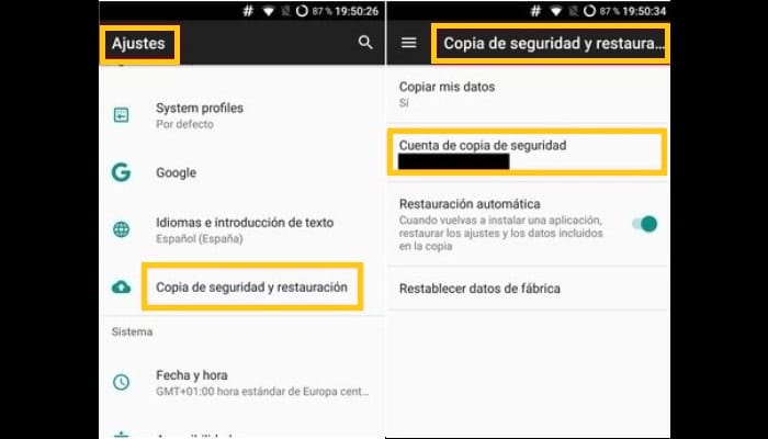 Migra los datos con Copia de Seguridad