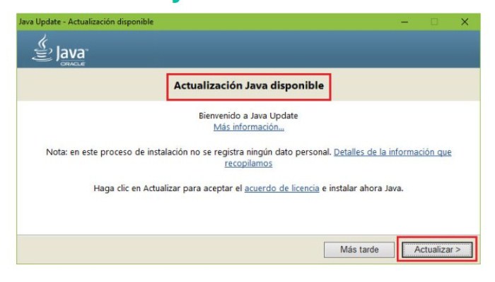 Actualización automática de Java