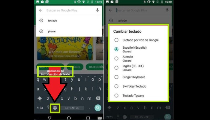 Instalar un nuevo teclado en tu Android