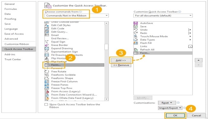 5 maneras fáciles de crear un formulario en Excel