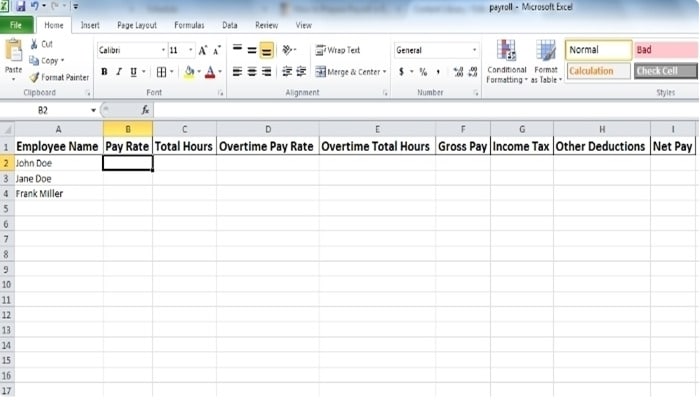 Como Hacer Una Nomina En Excel