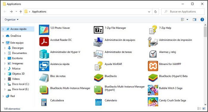 cómo buscar programas instalados en windows 10