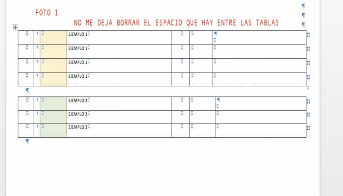 unir tablas en word