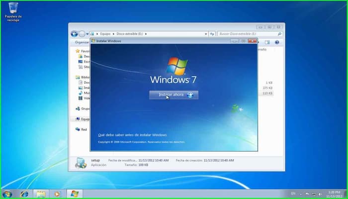 reinstalar windows 7