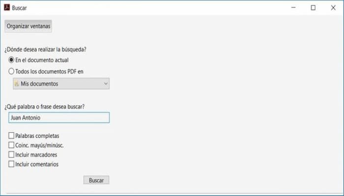 cómo se buscan palabras específicas en un Pdf