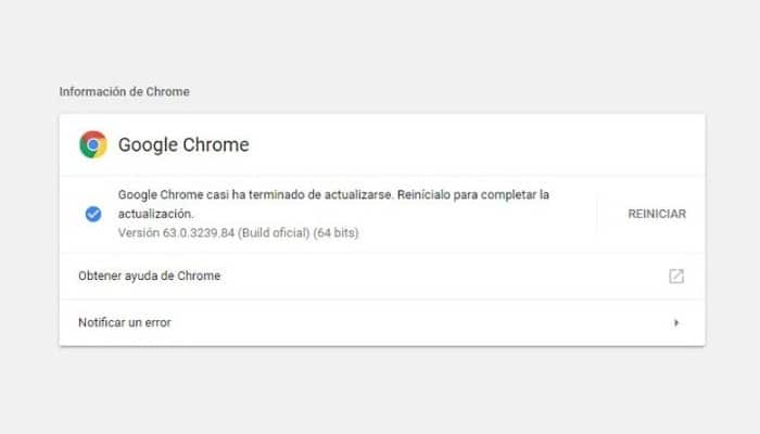 ¿Qué versión de Chrome he instalado?