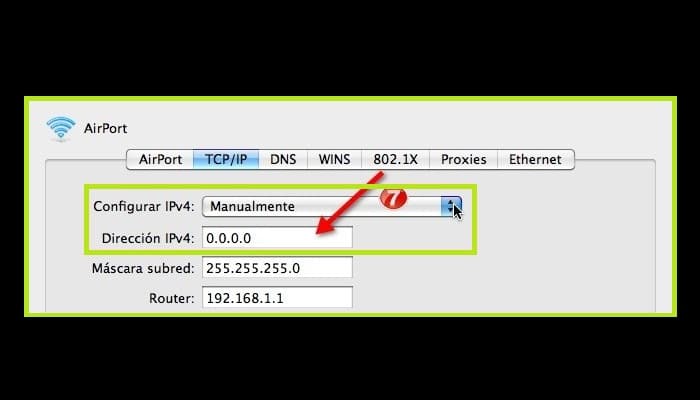 Configura la IP