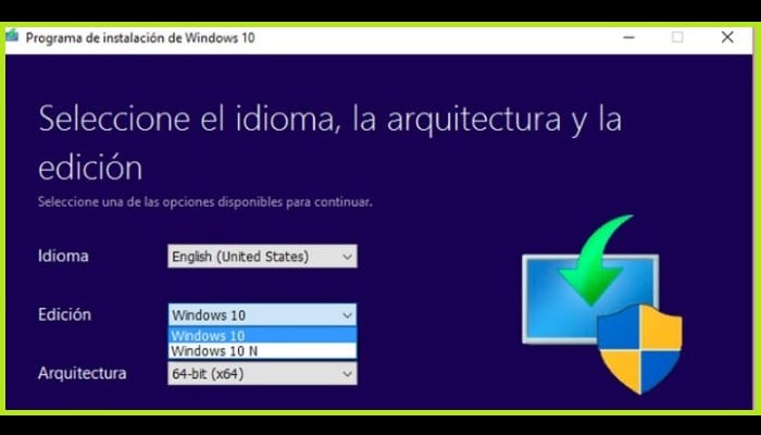 Herramienta de instalación de Windows 10