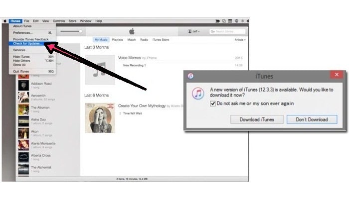 Actualizar iTunes en Mac