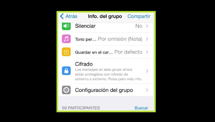 Información del grupo