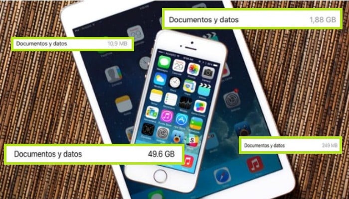 Documentos y datos guardados en el iPhone