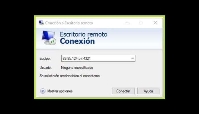 Conexión Escritorio Remoto