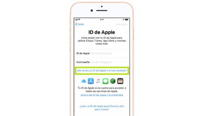 ¿No tienes un ID de Apple o lo has olvidado?