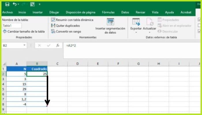 Pon en la primera columna, todos los valores "N"