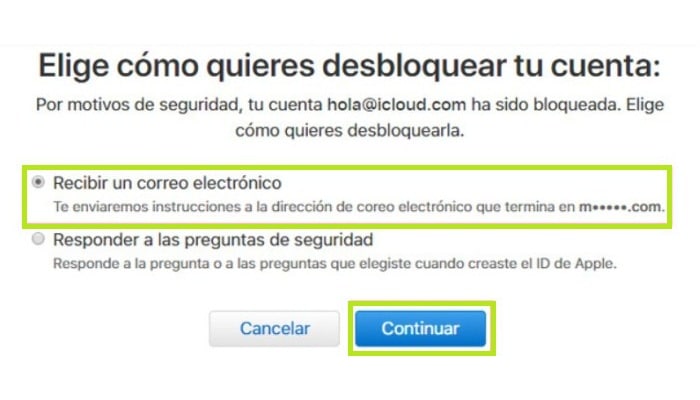 Haz que te envíen un correo electrónico