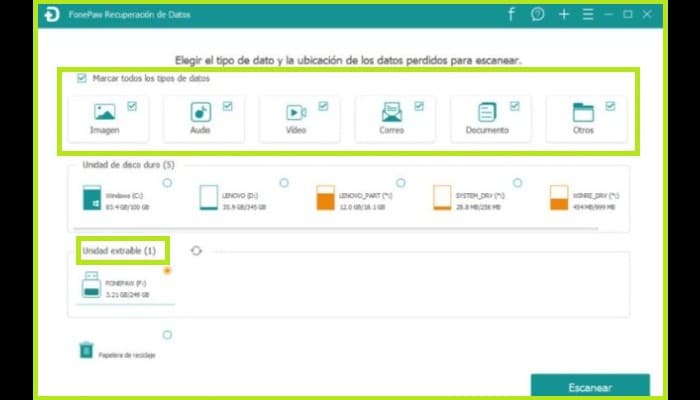 Instala FonePaw Data Recovery