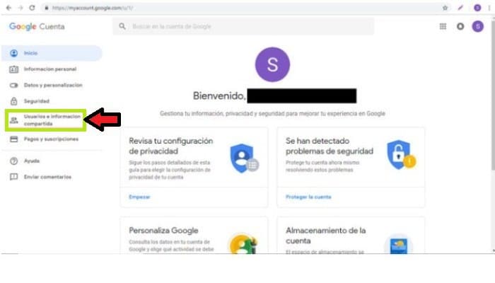 Usuarios e información compartida