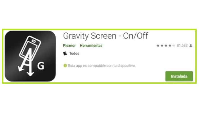 Gravity Screen On-Off