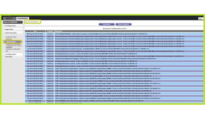 Eventos del router