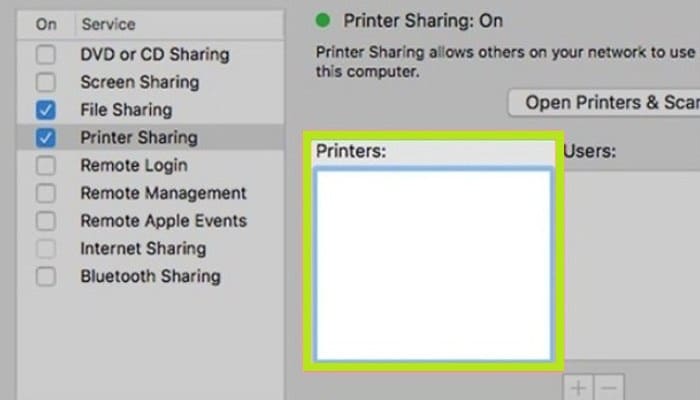 Marca la casilla "Printer check"