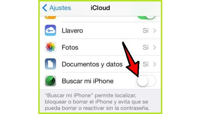 Entra en ajustes de iCloud