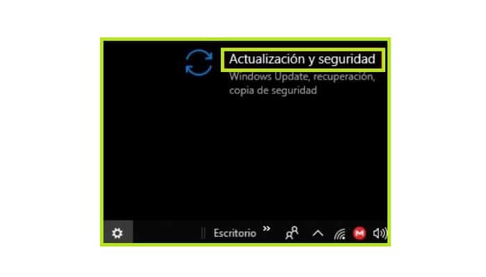 Entra donde dice Actualización y Seguridad