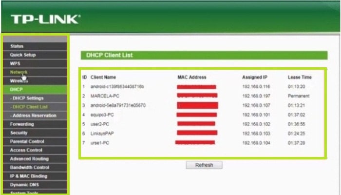 Interfaz de configuración