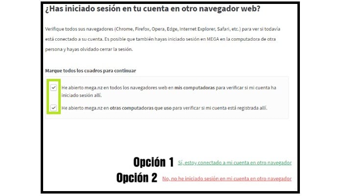 Iniciado sesión en tu cuenta en un navegador web distinto