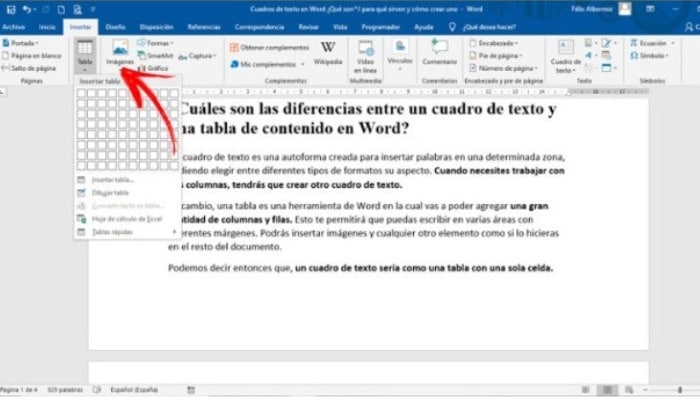 Cómo crear un cuadro de texto