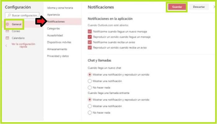 Configurar notificaciones