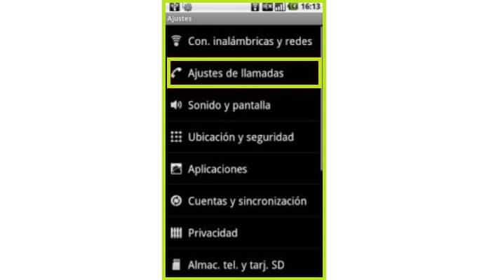 Elige “Ajustes de llamadas”