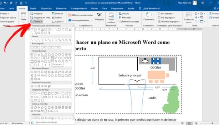 Planos en Microsoft Word