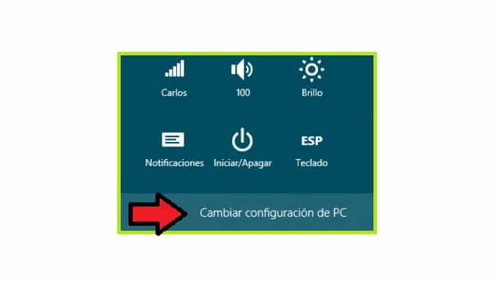 Cambiar la configuración de la PC