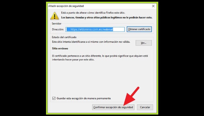 certificado de seguridad