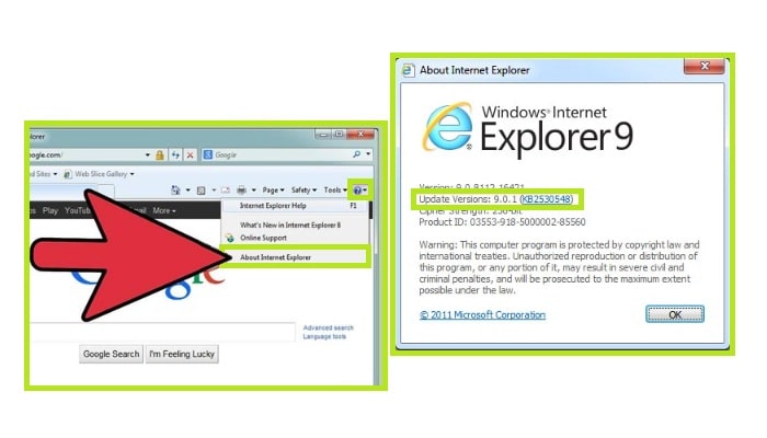 Internet Explorer versión 9
