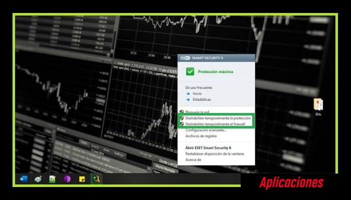 Deshabilitar temporalmente tu cortafuegos antivirus