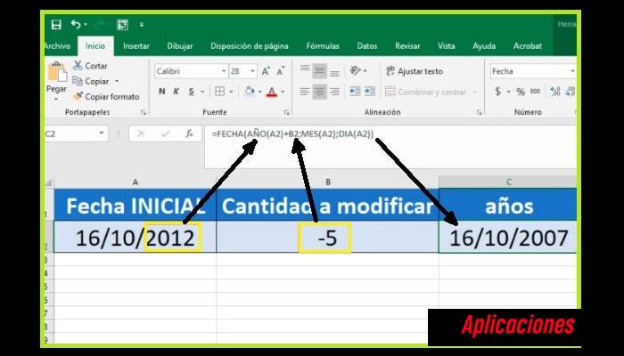 FECHA:MES(A2;B2)