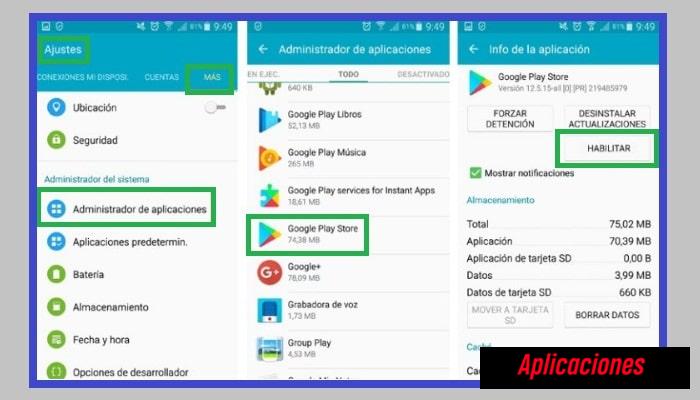 Habilitar Play Store