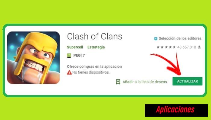 Clash of Clans a través de Play Store