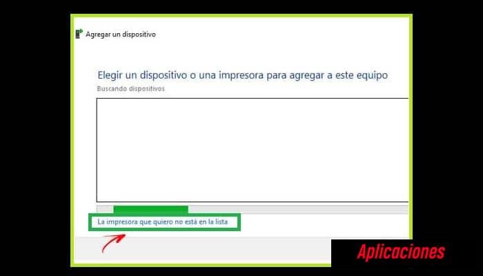 La impresora que necesito no está en la lista